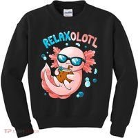 Relaxolotl Funny Axolotl Relax  Kids Sweatshirt thumb 0