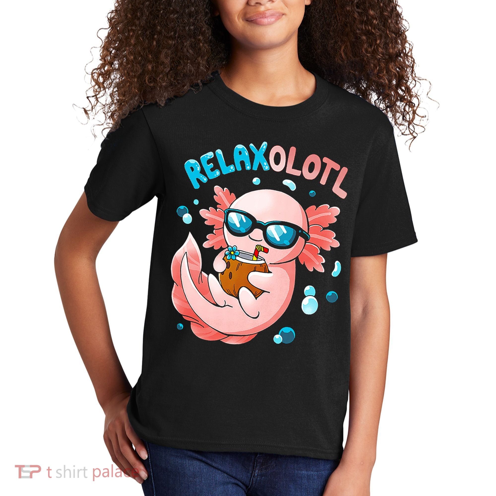 Relaxolotl Funny Axolotl Relax  Kids T-Shirt