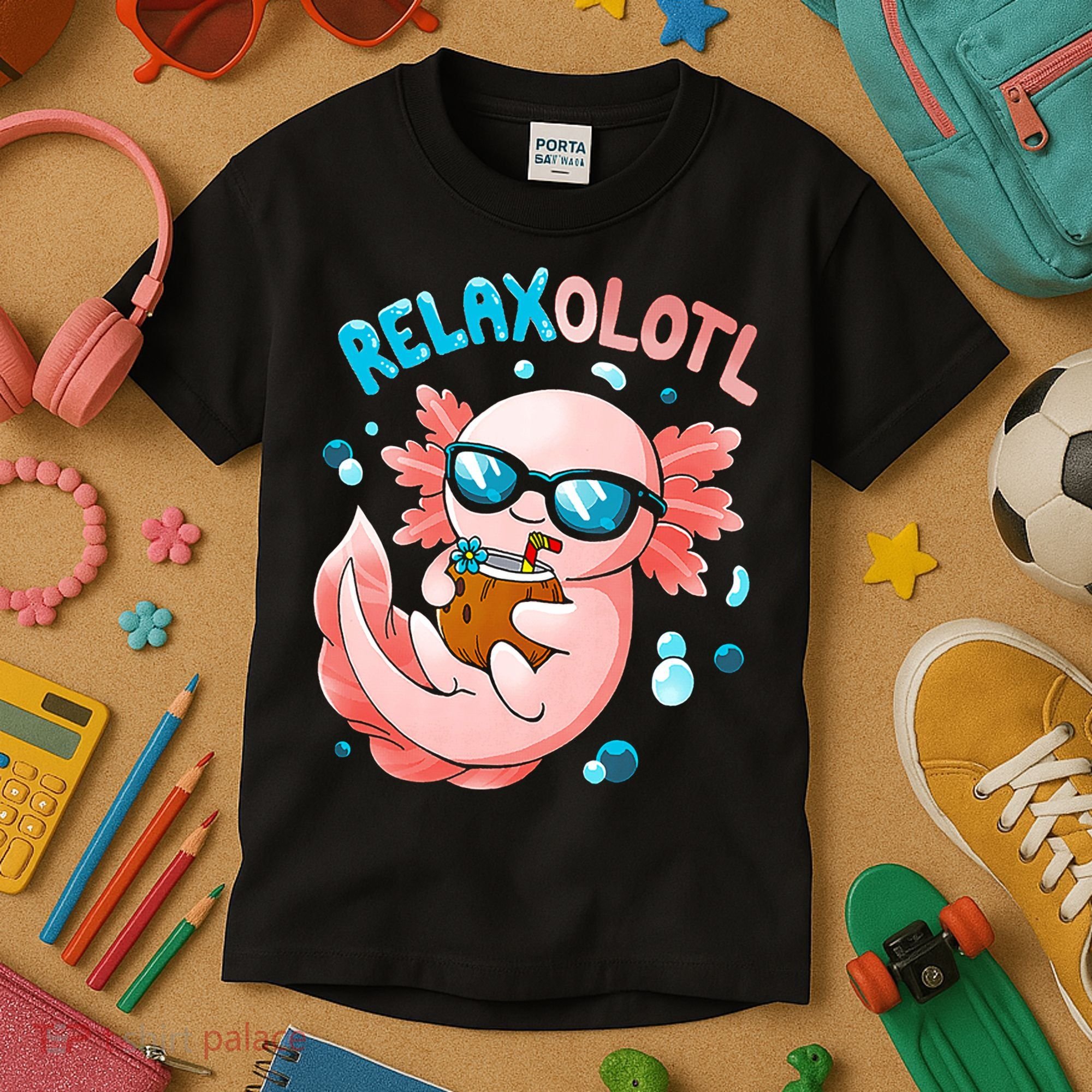 Relaxolotl Funny Axolotl Relax  Kids T-Shirt