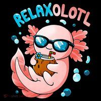 Relaxolotl Funny Axolotl Relax  Tote Bag thumb 4