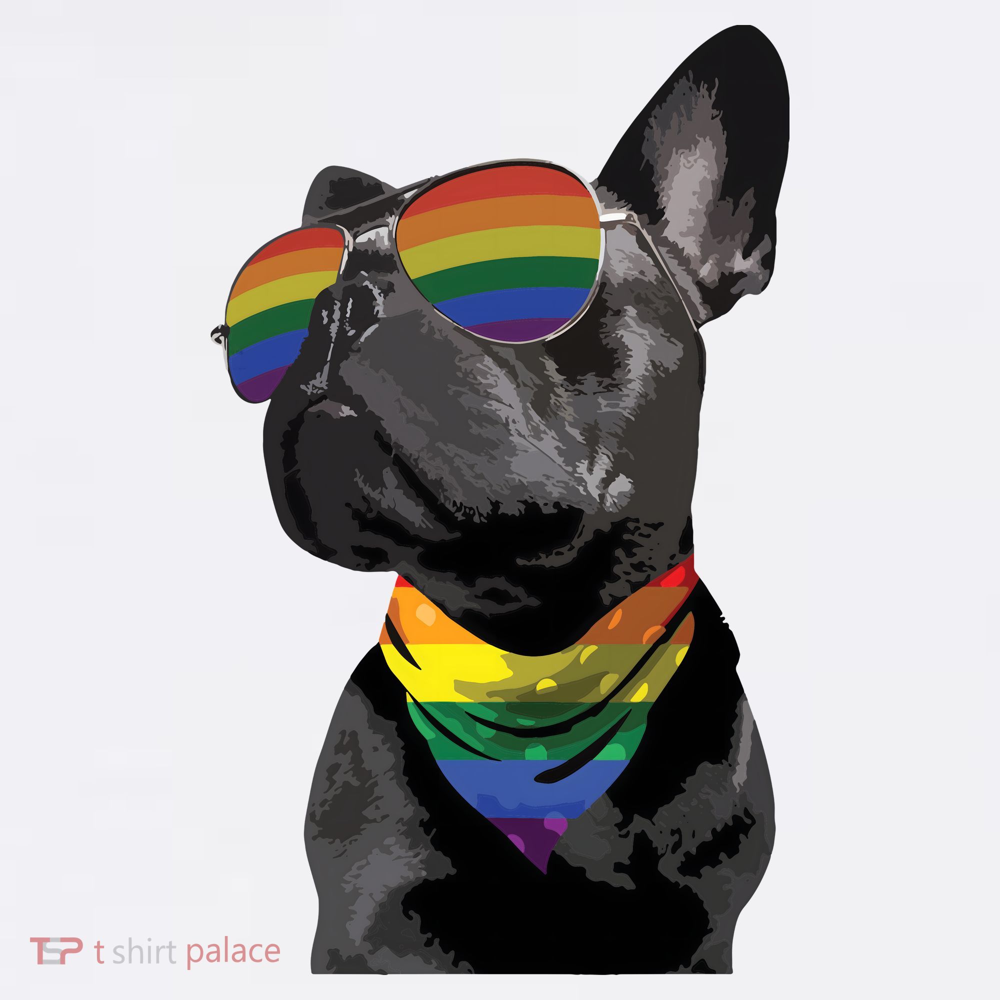 Rainbow French Bulldog Lovers Frenchie LGBTQ Pride Month Women's Hoodie