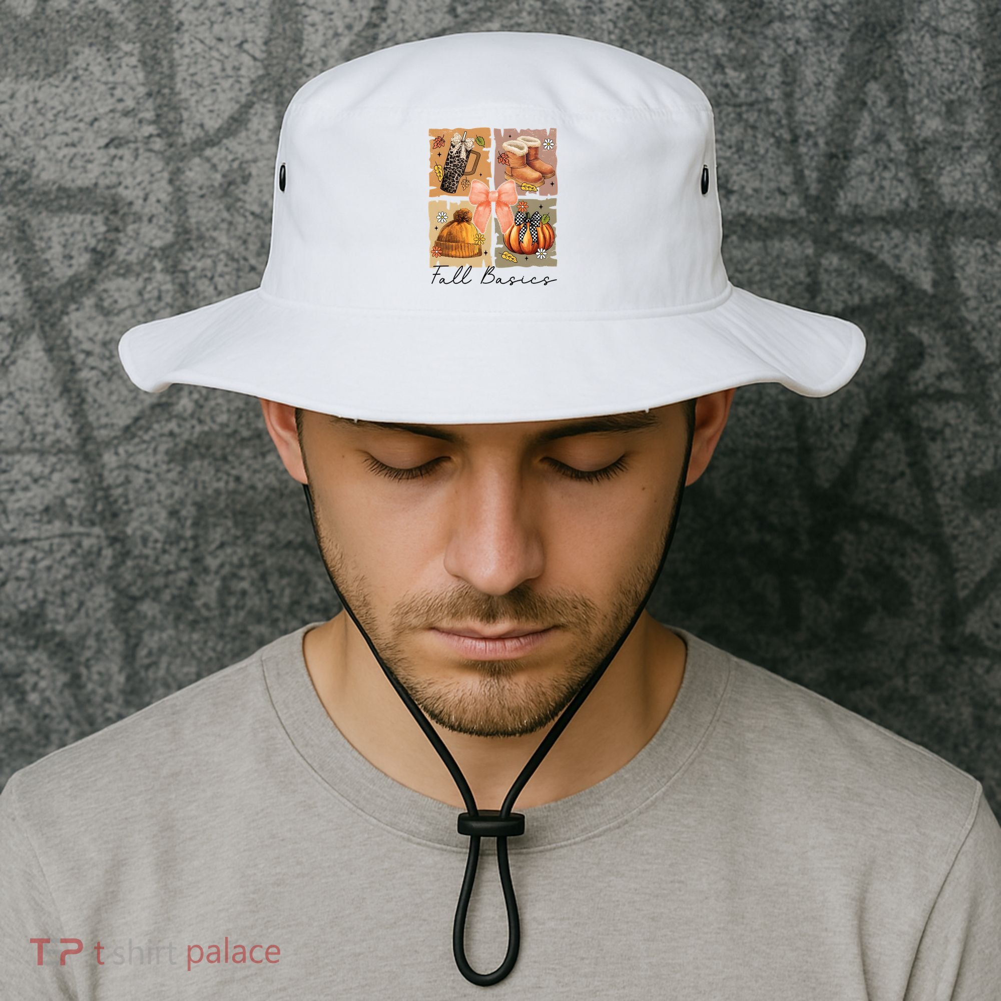 Retro Fall Basic Fall Basic Season Bucket Hat