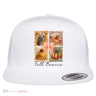 Retro Fall Basic Fall Basic Season Flat Bill Trucker Hat