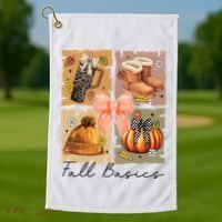 Retro Fall Basic Fall Basic Season Golf Towel thumb 1