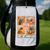 Retro Fall Basic Fall Basic Season Golf Towel thumb 2