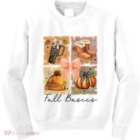 Retro Fall Basic Fall Basic Season Kids Sweatshirt thumb 0