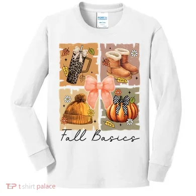 Retro Fall Basic Fall Basic Season Kids Long Sleeve Shirt