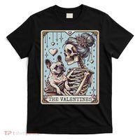 Retro French Bulldog Valentine's Day Frenchie Mom Tarot Card T-Shirt thumb 0