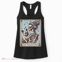 Retro French Bulldog Valentine's Day Frenchie Mom Tarot Card Women's Tank Top thumb 0