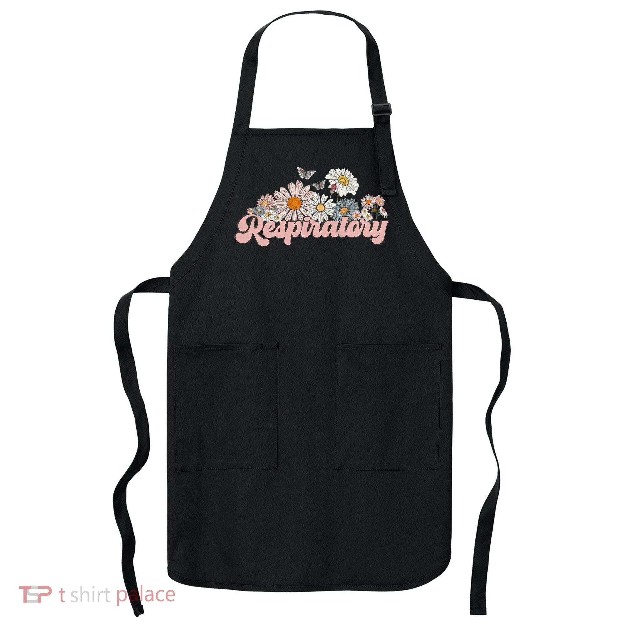 Retro Flower Butterfly Respiratory Therapy Rt Therapist Apron