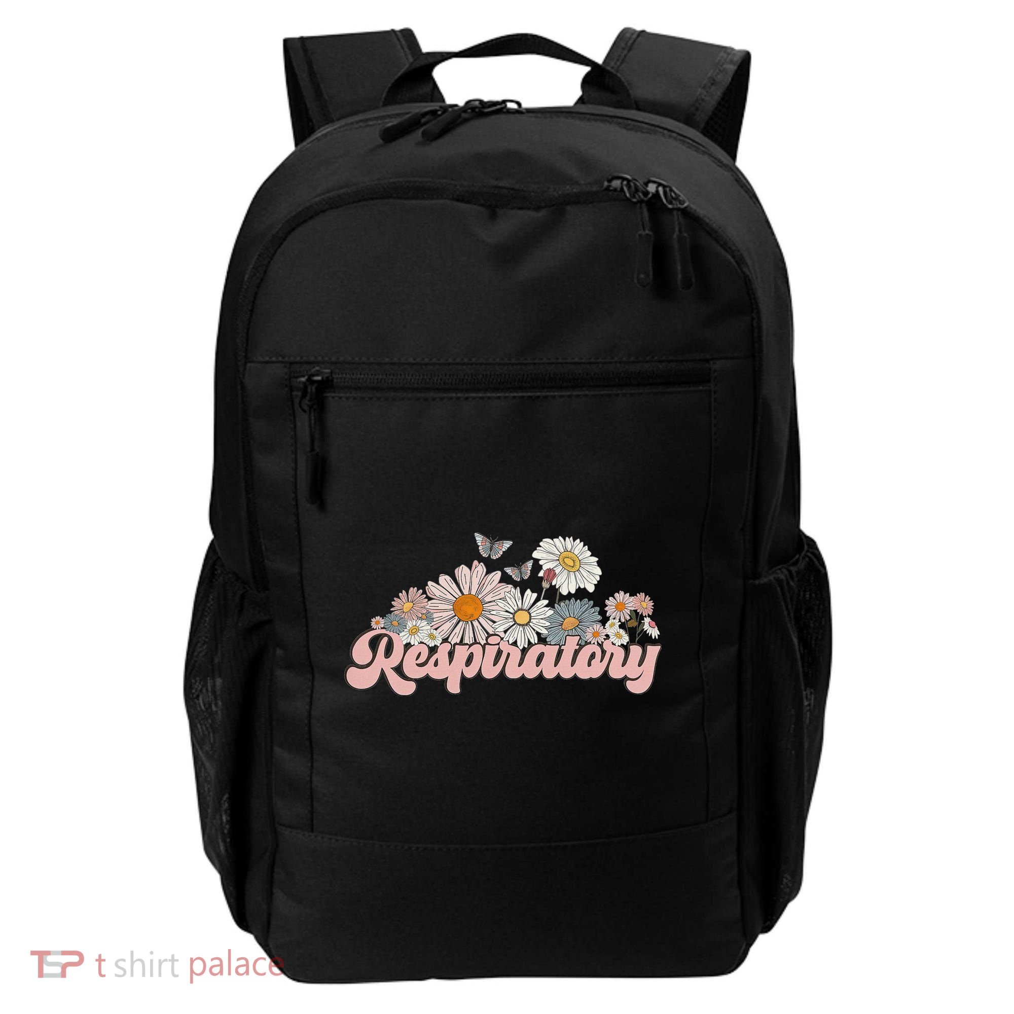 Retro Flower Butterfly Respiratory Therapy Rt Therapist Backpack