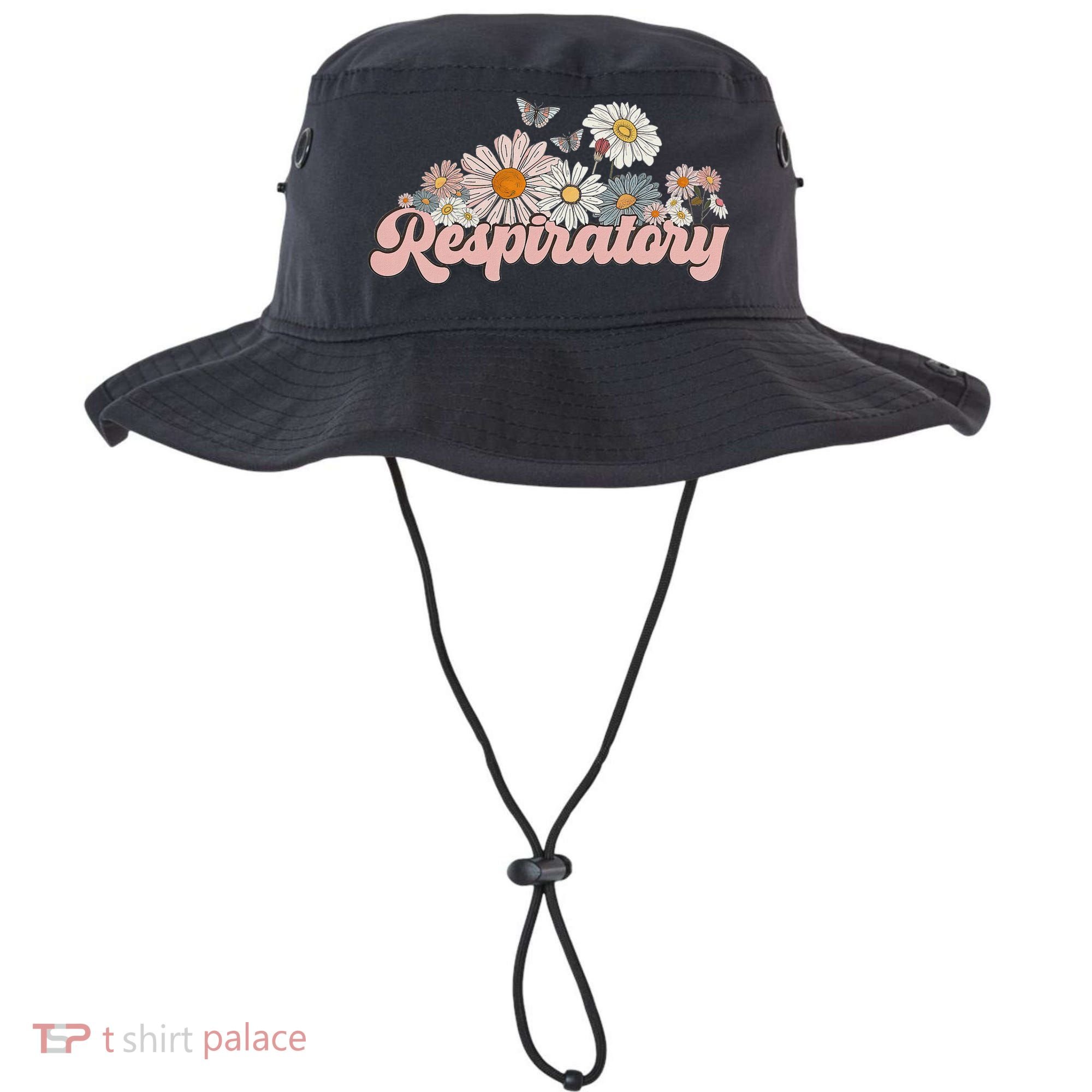 Retro Flower Butterfly Respiratory Therapy Rt Therapist Bucket Hat