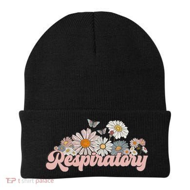 Retro Flower Butterfly Respiratory Therapy Rt Therapist Beanie