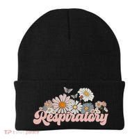 Retro Flower Butterfly Respiratory Therapy Rt Therapist Beanie thumb 0