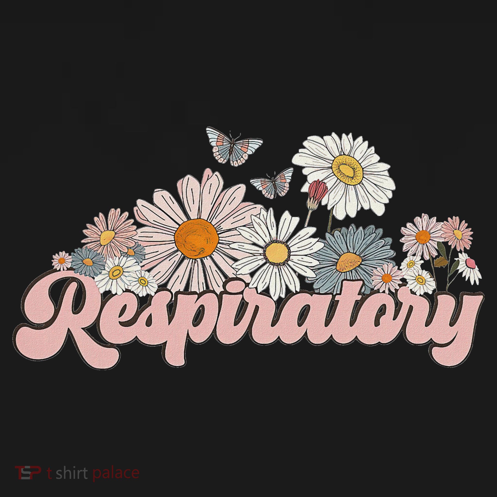 Retro Flower Butterfly Respiratory Therapy Rt Therapist Coaster