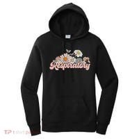 Retro Flower Butterfly Respiratory Therapy Rt Therapist Women's Hoodie thumb 0