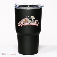Retro Flower Butterfly Respiratory Therapy Rt Therapist Tumbler thumb 0