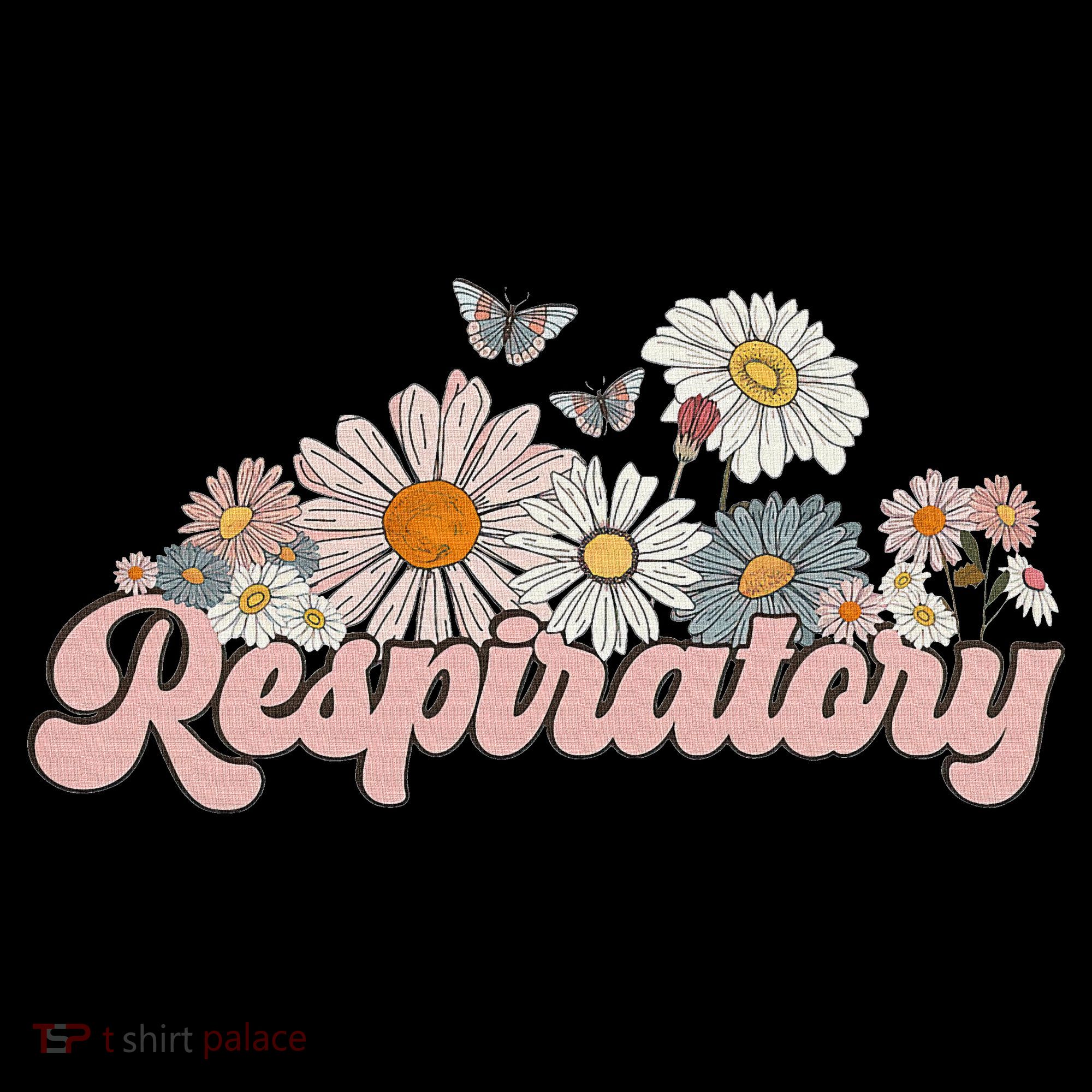 Retro Flower Butterfly Respiratory Therapy Rt Therapist Mousepad