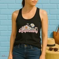 Retro Flower Butterfly Respiratory Therapy Rt Therapist Women's Tank Top thumb 2