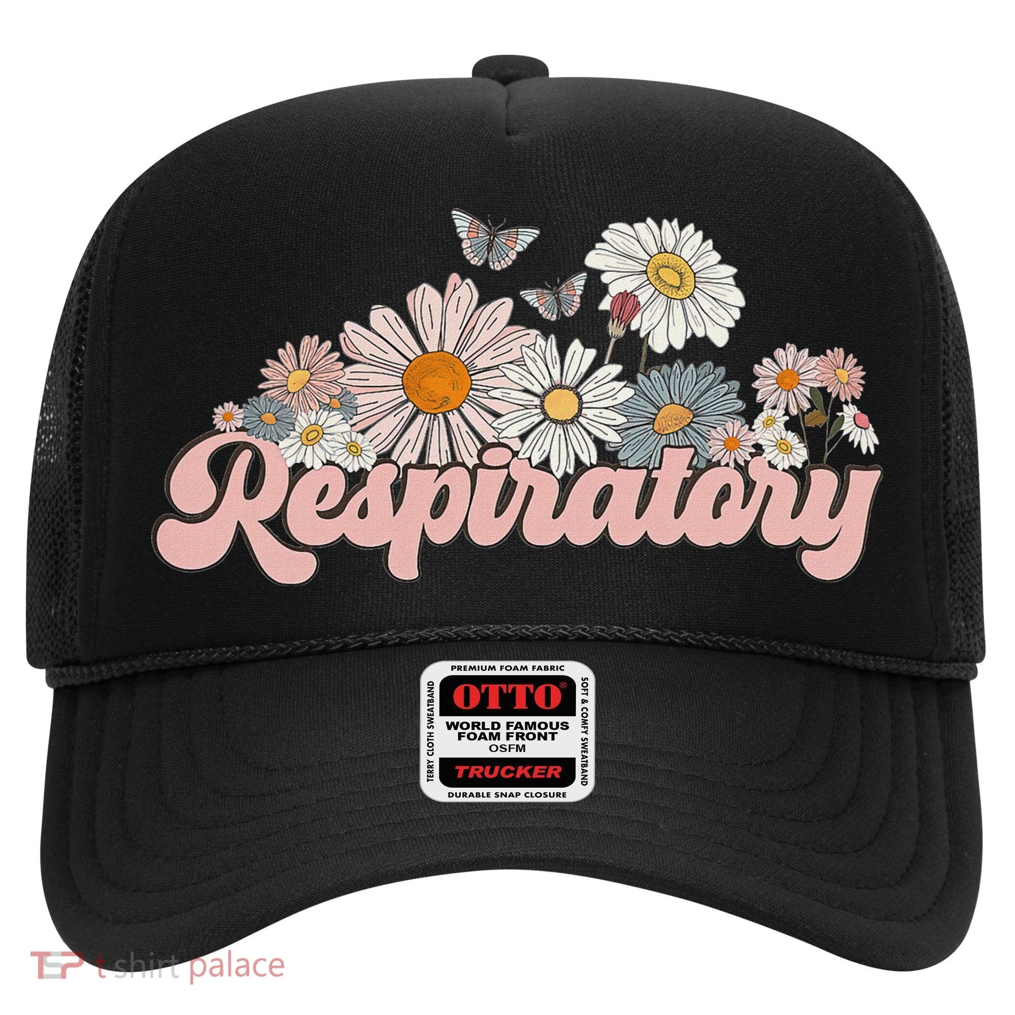 Retro Flower Butterfly Respiratory Therapy Rt Therapist Hat