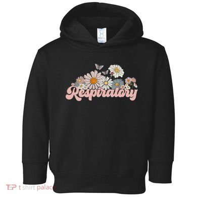 Retro Flower Butterfly Respiratory Therapy Rt Therapist Toddler Hoodie