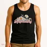 Retro Flower Butterfly Respiratory Therapy Rt Therapist Tank Top thumb 3