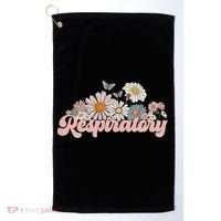 Retro Flower Butterfly Respiratory Therapy Rt Therapist Golf Towel thumb 0