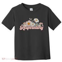 Retro Flower Butterfly Respiratory Therapy Rt Therapist Toddler T-Shirt thumb 0