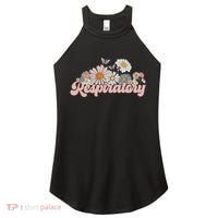 Retro Flower Butterfly Respiratory Therapy Rt Therapist Women's Perfect Tri Rocker Tank thumb 0