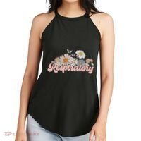 Retro Flower Butterfly Respiratory Therapy Rt Therapist Women's Perfect Tri Rocker Tank thumb 2