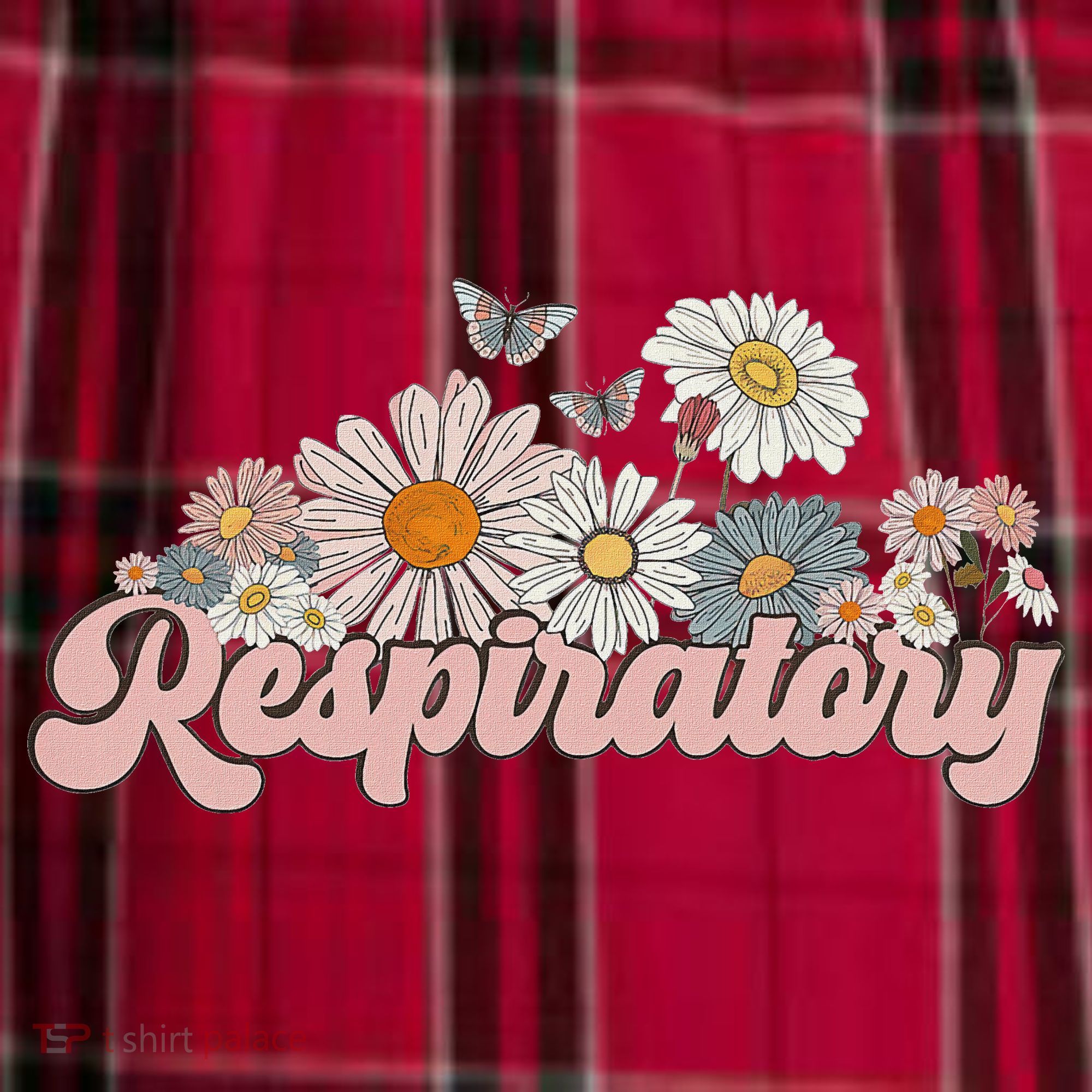 Retro Flower Butterfly Respiratory Therapy Rt Therapist Men's Flannel Plaid Pajama Pants