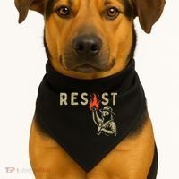 Resist Fist Bear Protest Civil Rights Equality Women USA-Made Doggie Bandana thumb 1