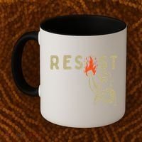 Resist Fist Bear Protest Civil Rights Equality Women Coffee Mug thumb 2