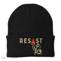 Resist Fist Bear Protest Civil Rights Equality Women Beanie thumb 0