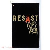 Resist Fist Bear Protest Civil Rights Equality Women Golf Towel thumb 0