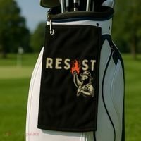 Resist Fist Bear Protest Civil Rights Equality Women Golf Towel thumb 2