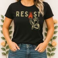 Resist Fist Bear Protest Civil Rights Equality Women Women's T-Shirt thumb 2