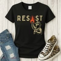 Resist Fist Bear Protest Civil Rights Equality Women Women's T-Shirt thumb 3