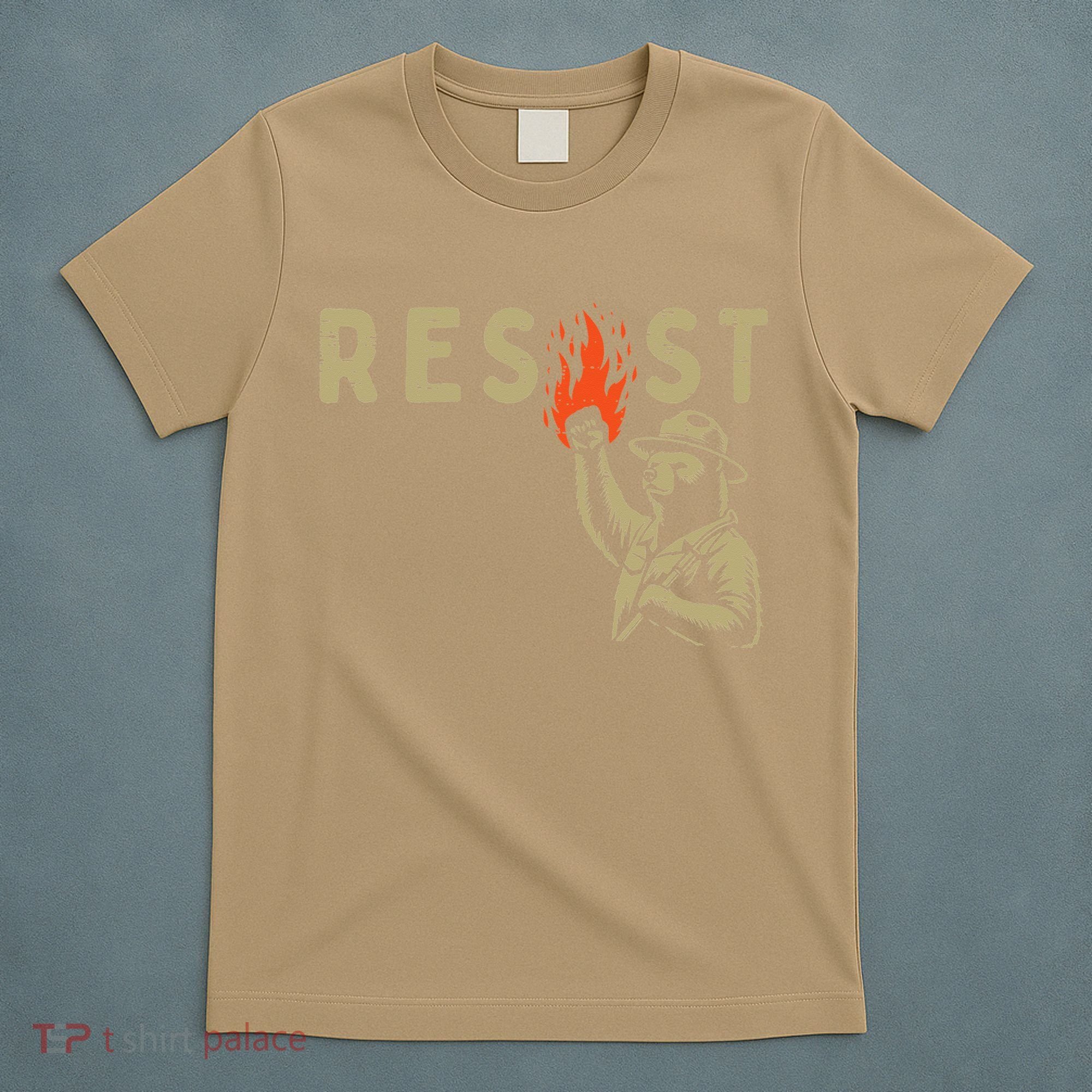 Resist Fist Bear Protest Civil Rights Equality Women T-Shirt