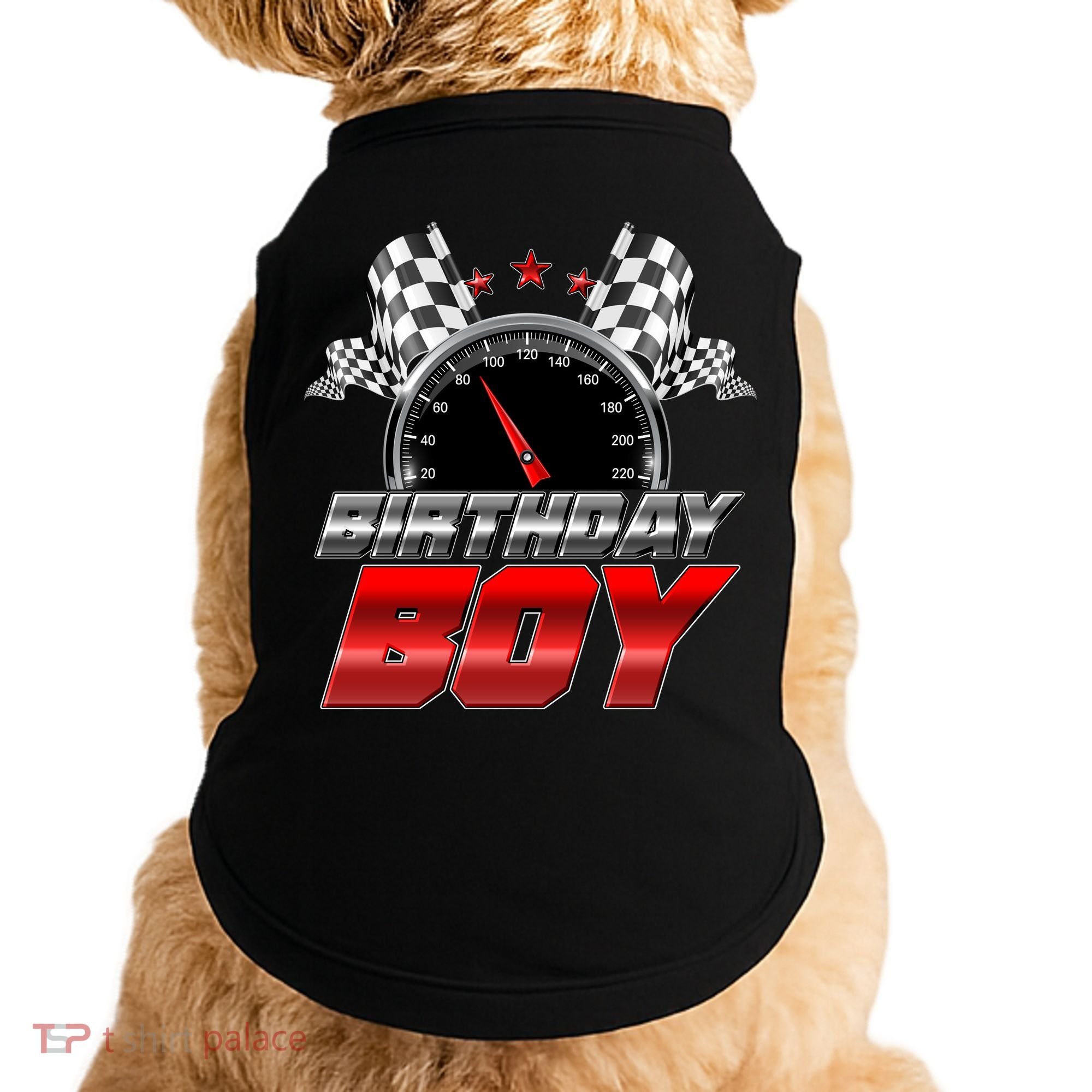 Racing Fan Birthday Boy Speedometer Doggie Tank
