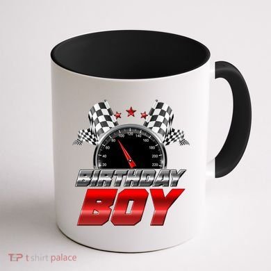 Racing Fan Birthday Boy Speedometer Coffee Mug back