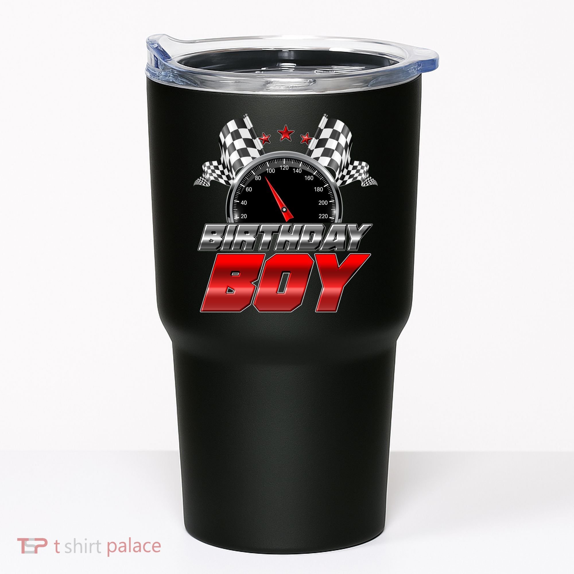 Racing Fan Birthday Boy Speedometer Tumbler
