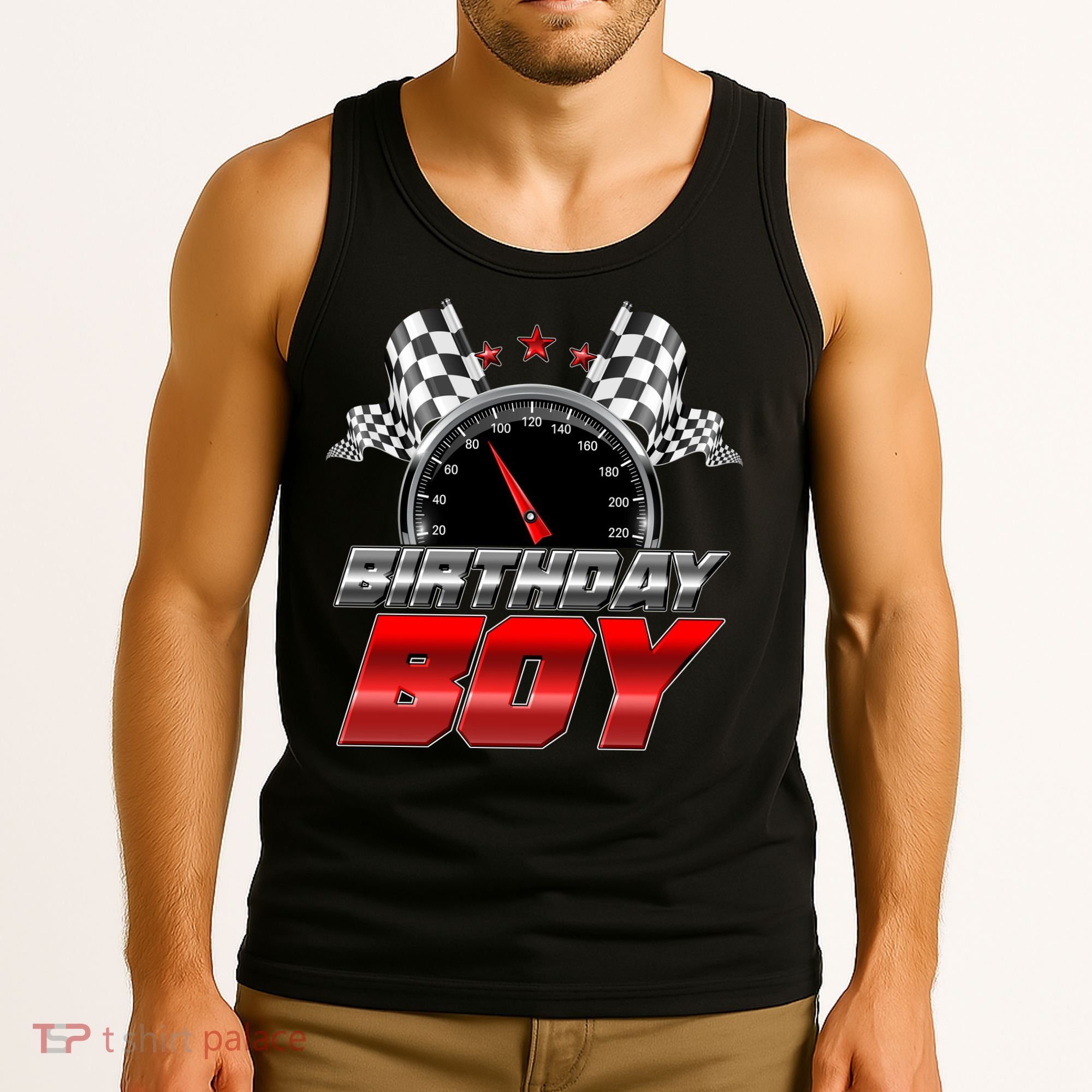 Racing Fan Birthday Boy Speedometer Tank Top