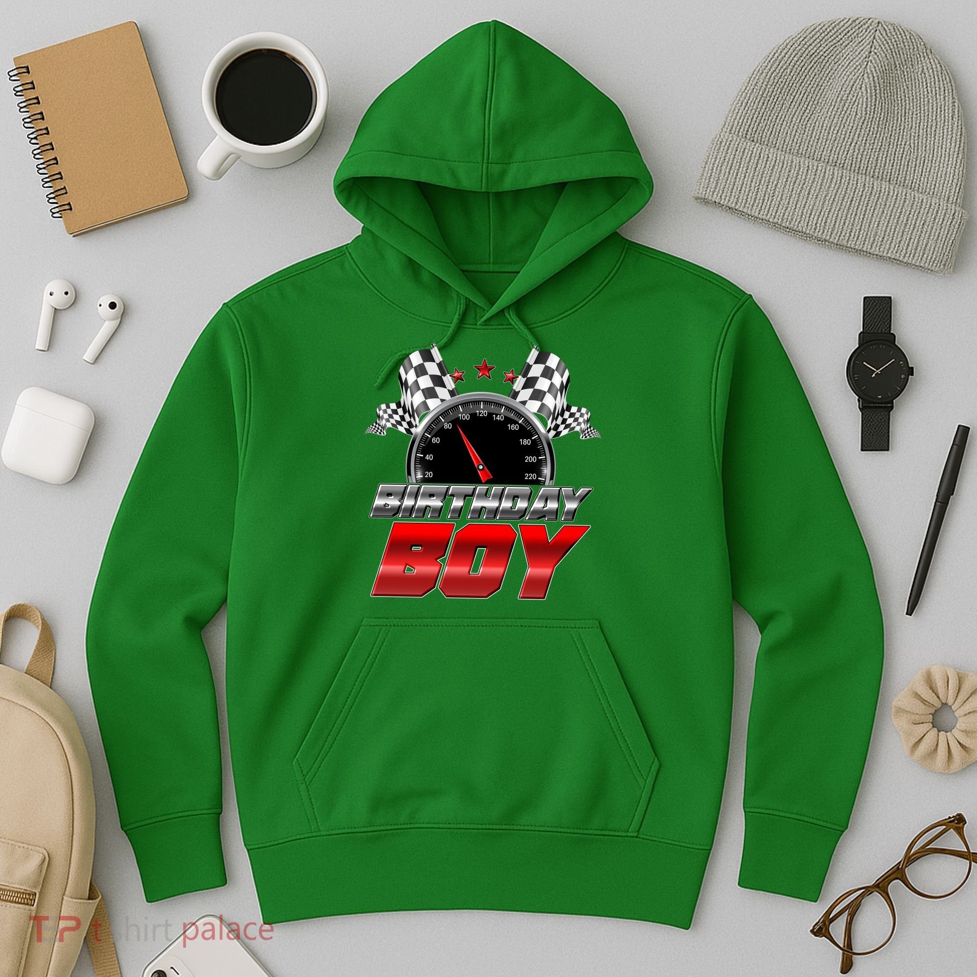 Racing Fan Birthday Boy Speedometer Hoodie