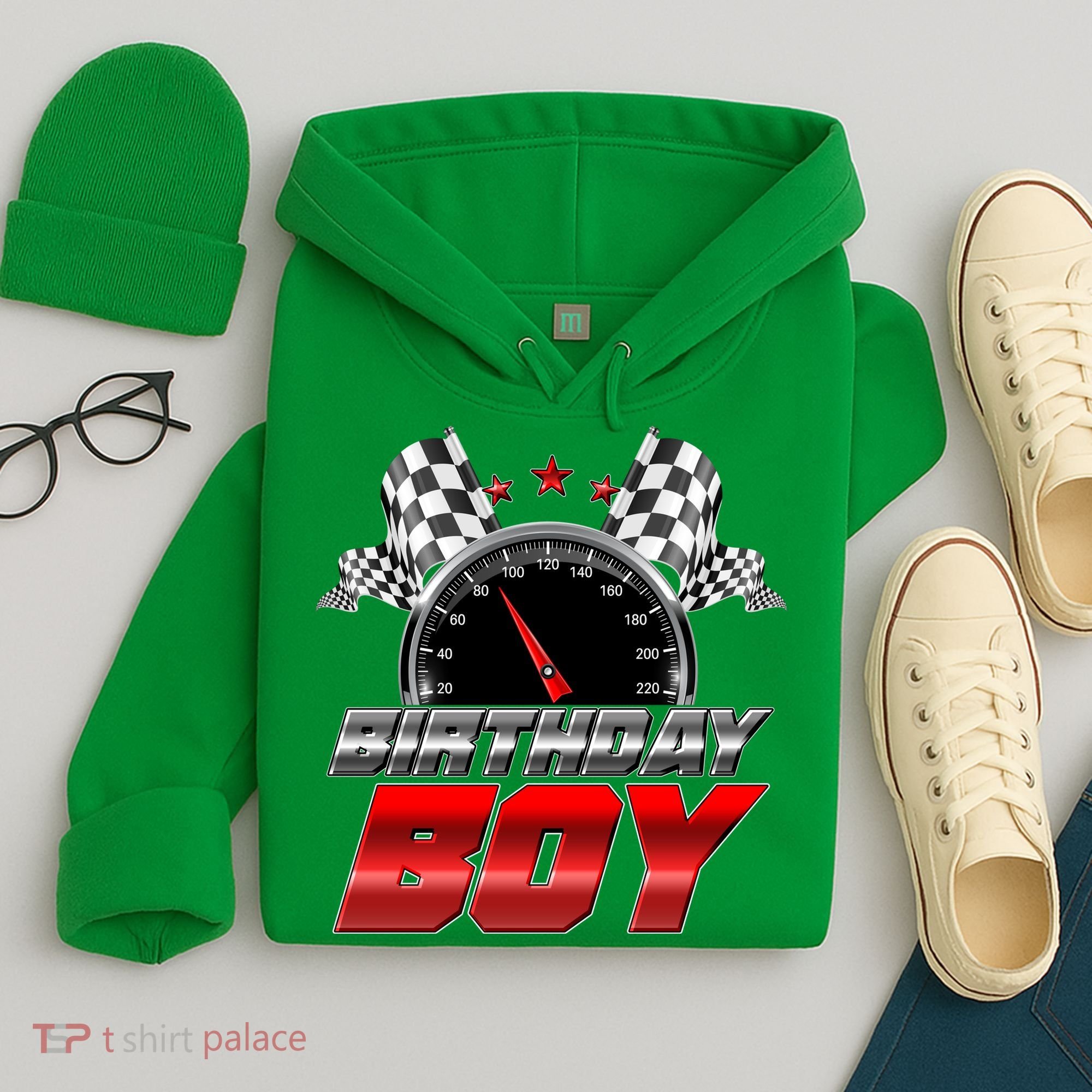 Racing Fan Birthday Boy Speedometer Hoodie