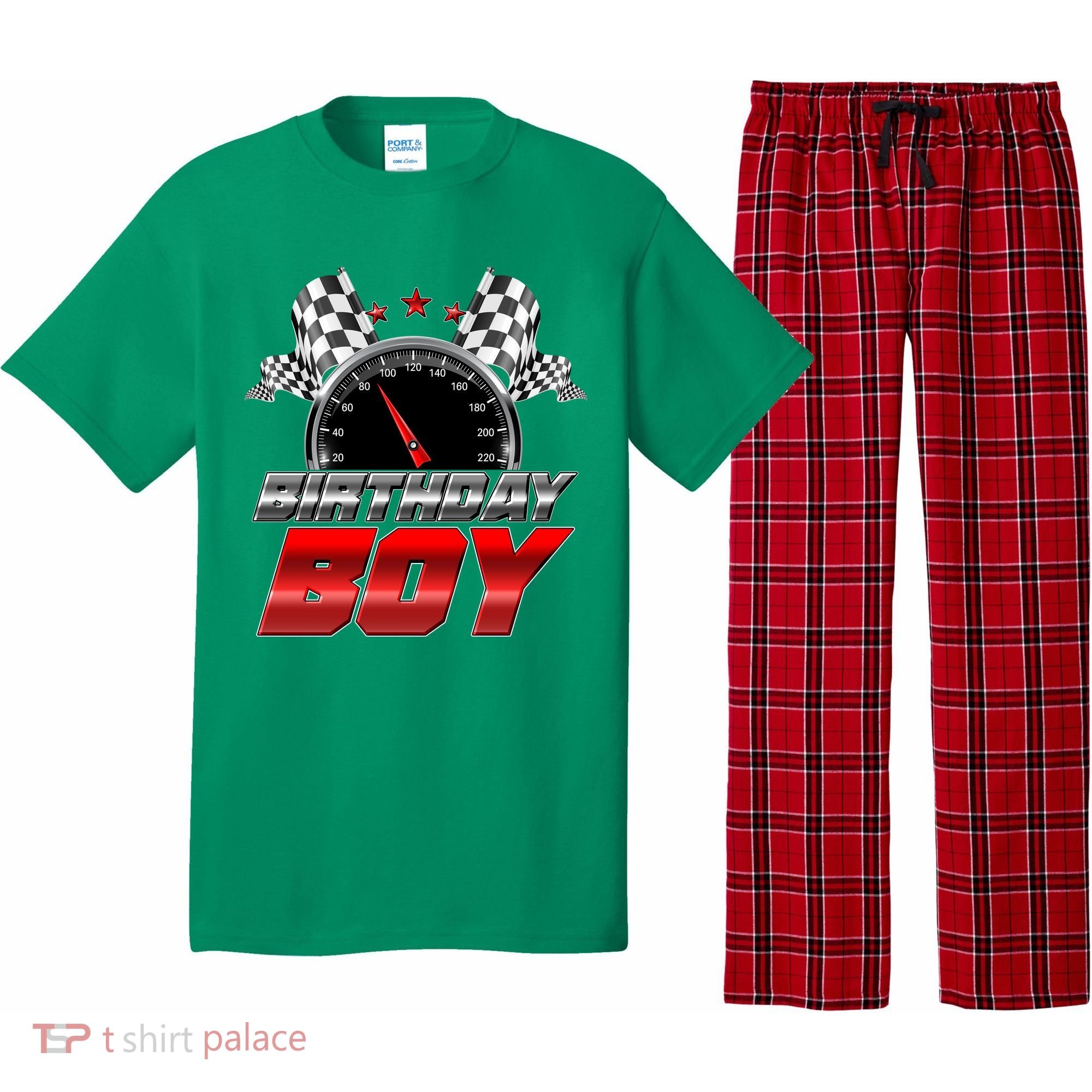 Racing Fan Birthday Boy Speedometer Pajama Set