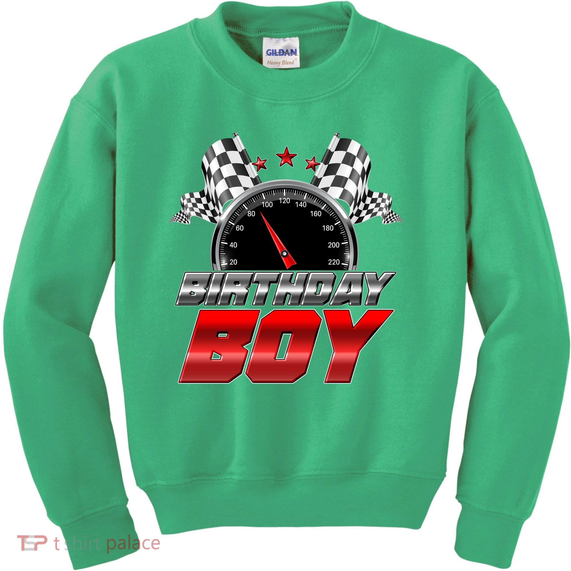 Racing Fan Birthday Boy Speedometer Kids Sweatshirt