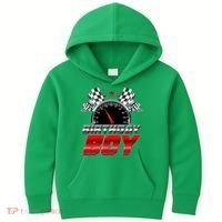 Racing Fan Birthday Boy Speedometer Kids Hoodie thumb 0