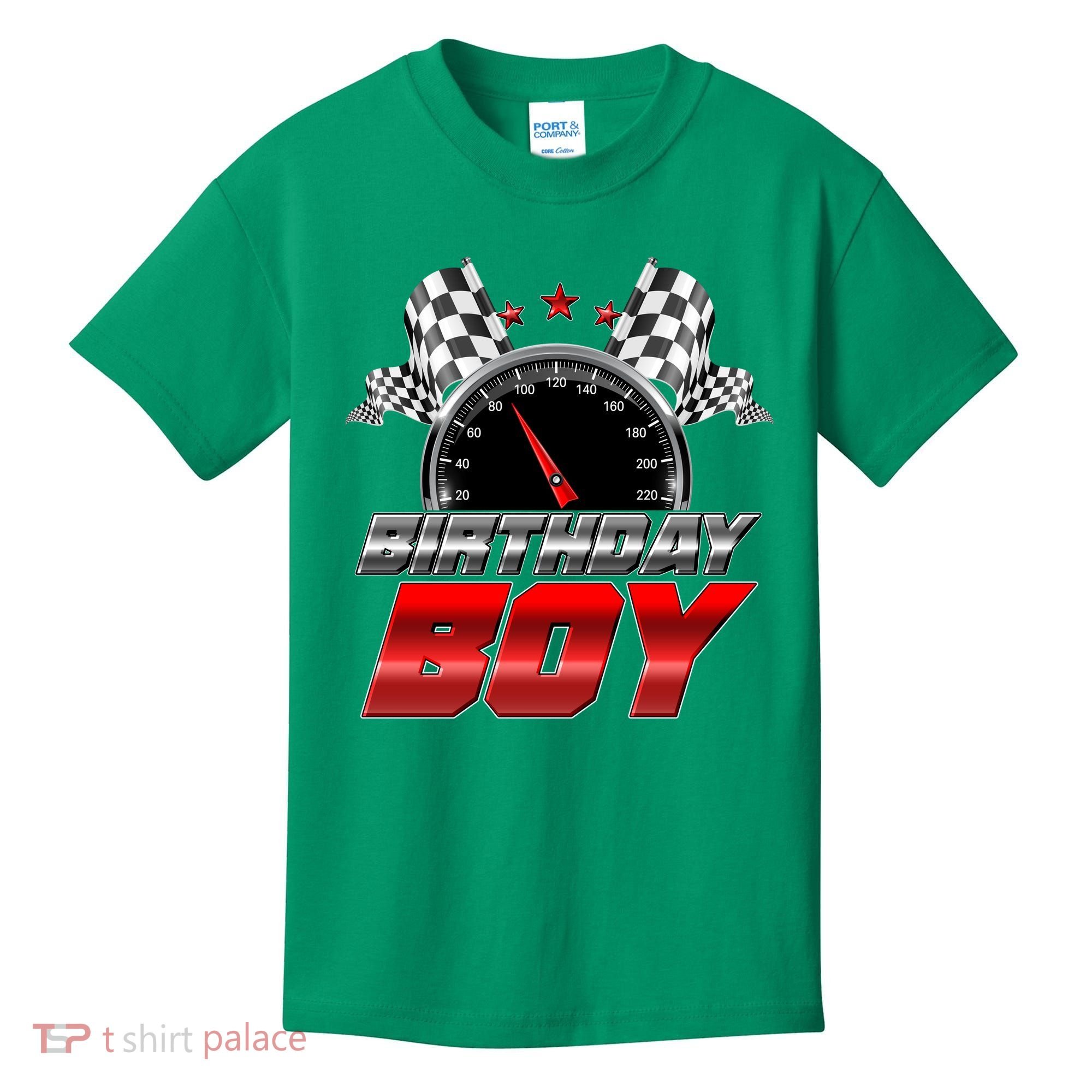 Racing Fan Birthday Boy Speedometer Kids T-Shirt