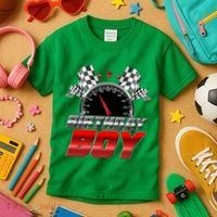 Racing Fan Birthday Boy Speedometer Kids T-Shirt thumb 3